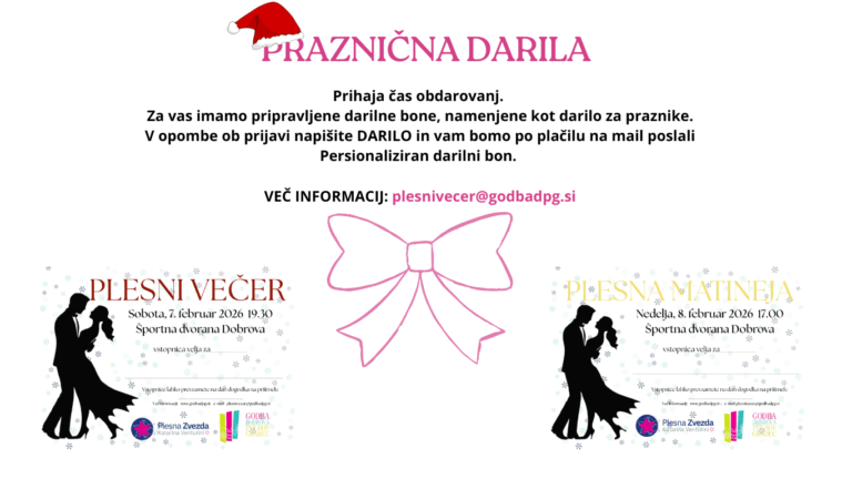 Podari vstopnice za Plesni večer kot darilo!